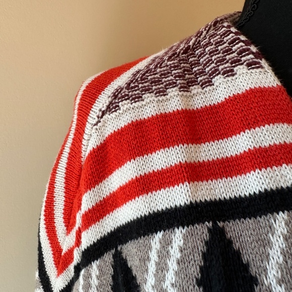 *OLD NAVY* Orange x Black Tribal Pattern Open-Front Cardigan Sweater Size XXL - Picture 3 of 7